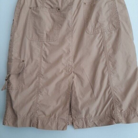 DELLA SPIGA / Italy Casual Skirt Cotton Tan Cargo Pocket Sz 12 - Picture 7 of 9